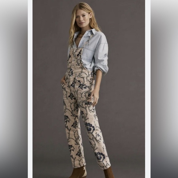 Anthropologie Pilcro floral overalls - Picture 1 of 6